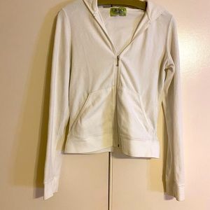 Vintage Juicy Couture Track Suit, Jacket size L, Pants size M, White, Velour